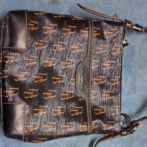 Dooney & Bourke Black and Brown Crossbody Bag